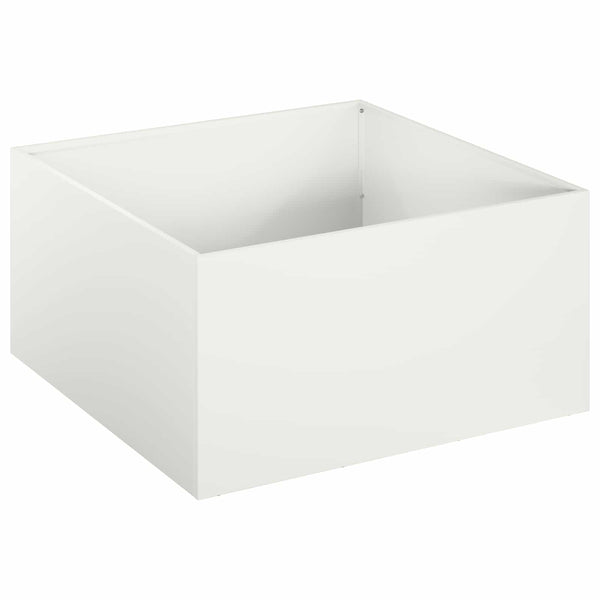 Puutarha ruukku 2 kpl valkoinen 60 x 60 x 30 cm