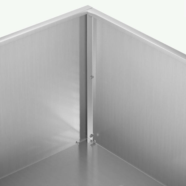 Puutarha ruukku 2 kpl Hopea 80 x 80 x 30 cm Galvanoitu teräs
