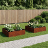 Puutarha ruukku 2 kpl Ruosteinen 80 x 80 x 30 cm