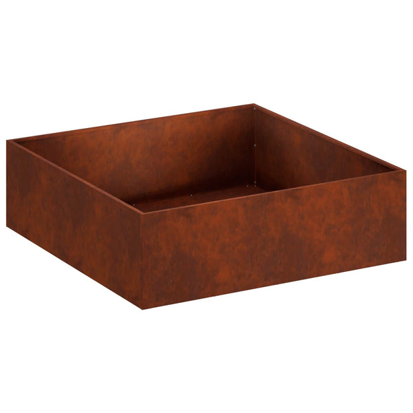 Puutarha ruukku 2 kpl Ruosteinen 80 x 80 x 30 cm
