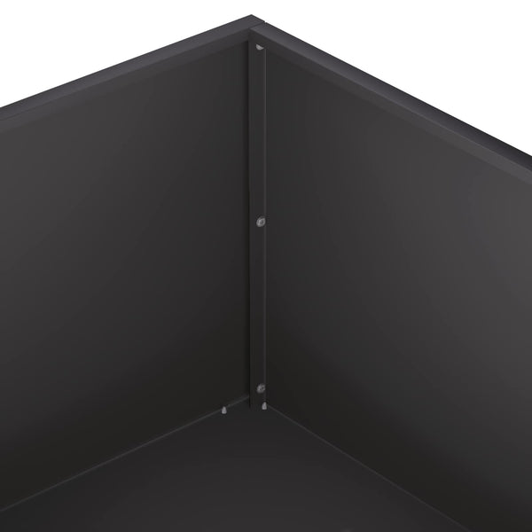 Puutarha ruukku 2 kpl Musta 100 x 100 x 30 cm