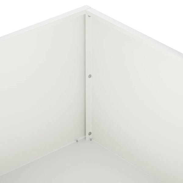 Puutarha ruukku 2 kpl valkoinen 100 x 100 x 30 cm