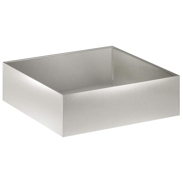 Puutarha ruukku 2 kpl Hopea 100 x 100 x 30 cm Ruostumaton teräs