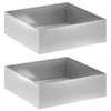 Puutarha ruukku 2 kpl Hopea 100 x 100 x 30 cm Galvanoitu teräs