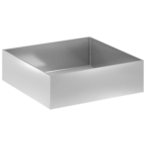 Puutarha ruukku 2 kpl Hopea 100 x 100 x 30 cm Galvanoitu teräs