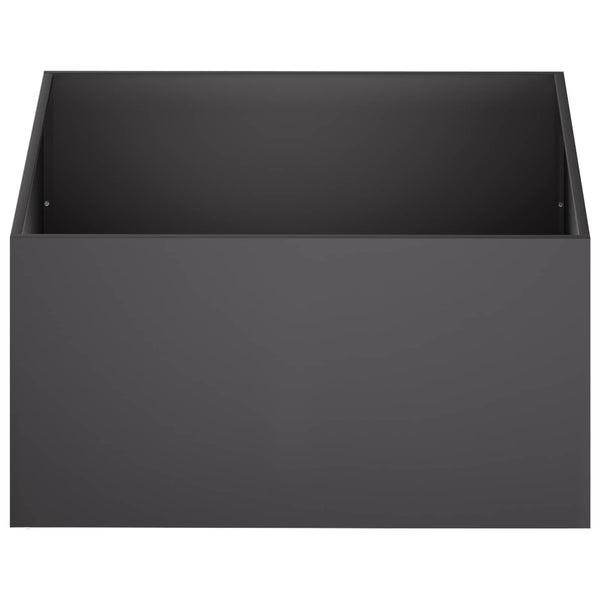 Puutarha ruukku Musta 60 x 60 x 40 cm Kylmävalssattu teräs