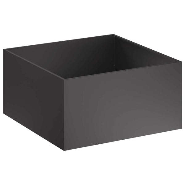 Puutarha ruukku 2 kpl Musta 60 x 60 x 40 cm