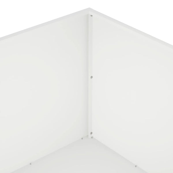 Puutarha ruukku valkoinen 80 x 80 x 40 cm Kylmävalssattu teräs