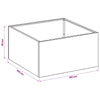 Puutarha ruukku Hopea 100 x 100 x 40 cm Ruostumaton teräs