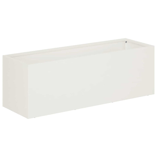Puutarha ruukku valkoinen 40 x 20 x 20 cm Kylmävalssattu teräs