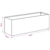 Puutarha ruukku 2 kpl Ruosteinen 40 x 20 x 20 cm