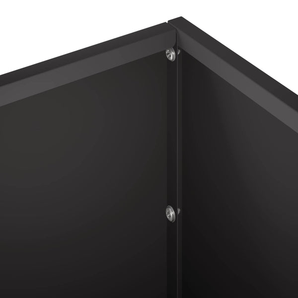 Puutarha ruukku 2 kpl Musta 80 x 20 x 20 cm