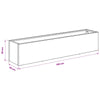 Puutarha ruukku 2 kpl Musta 100 x 20 x 20 cm