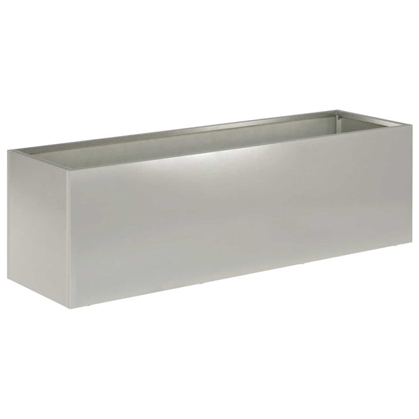 Puutarha ruukku 2 kpl Hopea 80 x 30 x 30 cm Ruostumaton teräs