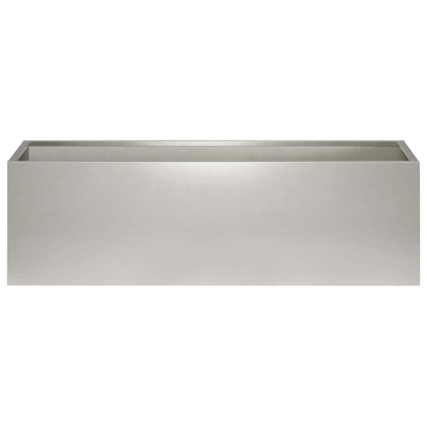 Puutarha ruukku 2 kpl Hopea 80 x 30 x 30 cm Ruostumaton teräs