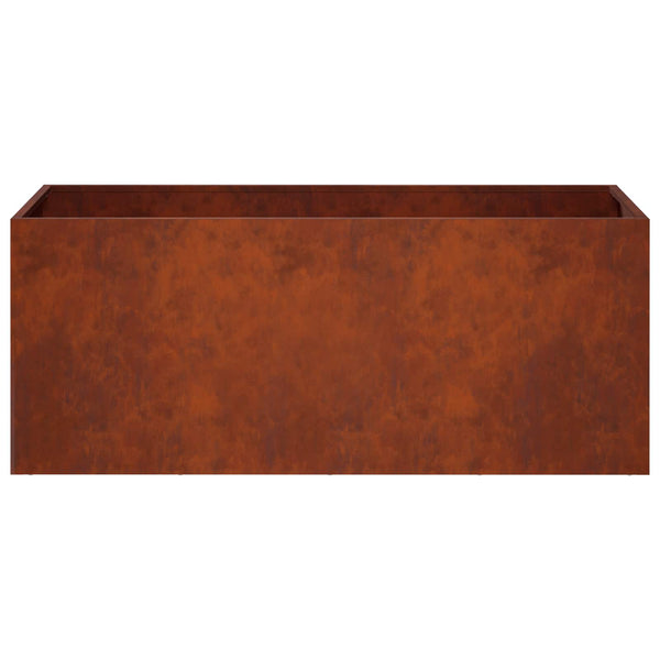 Puutarha ruukku 2 kpl Ruosteinen 80 x 40 x 40 cm