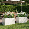 Puutarha ruukku 2 kpl valkoinen 80 x 50 x 50 cm