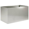 Puutarha ruukku 2 kpl Hopea 100 x 50 x 50 cm Ruostumaton teräs