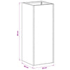 Puutarha ruukku Musta 20 x 20 x 50 cm Kylmävalssattu teräs