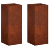 Puutarha ruukku 2 kpl Ruosteinen 20 x 20 x 50 cm