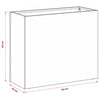 Puutarha ruukku Musta 50 x 20 x 40 cm Kylmävalssattu teräs