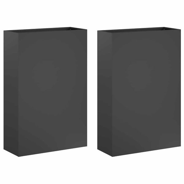 Puutarha ruukku 2 kpl Antrasiitti 50 x 20 x 75 cm