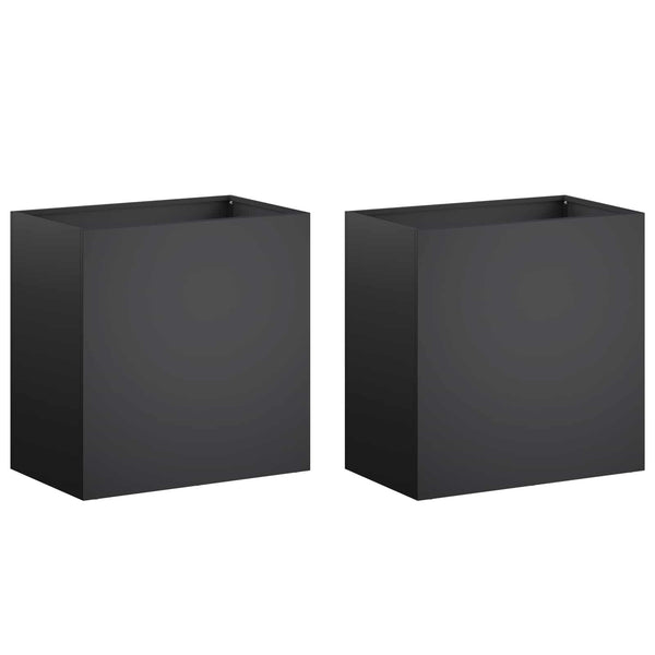 Puutarha ruukku 2 kpl Musta 50 x 30 x 50 cm