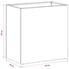 Puutarha ruukku 2 kpl Hopea 50 x 30 x 50 cm Galvanoitu teräs
