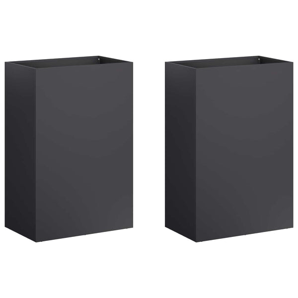 Puutarha ruukku 2 kpl Musta 50 x 30 x 75 cm