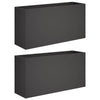 Puutarha ruukku 2 kpl Musta 100 x 30 x 50 cm