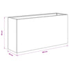 Puutarha ruukku 2 kpl Musta 100 x 30 x 50 cm