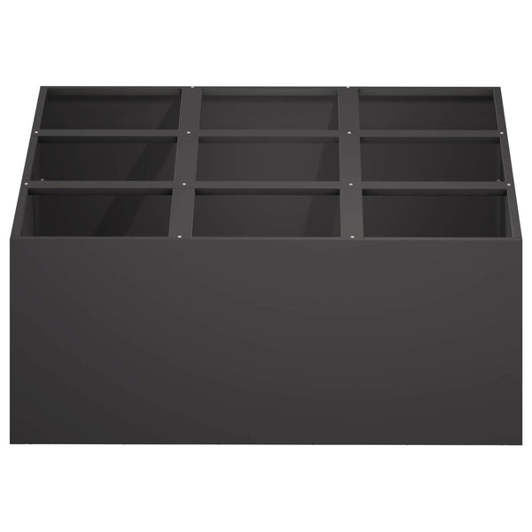 Puutarha ruukku Musta 100 x 100 x 40 cm Kylmävalssattu teräs