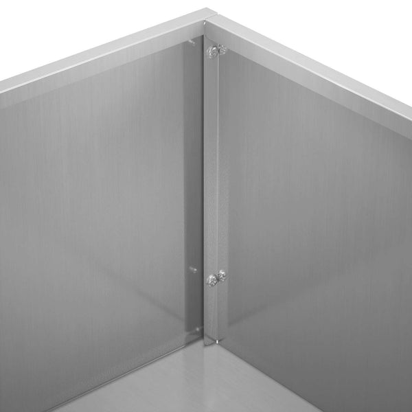 Puutarha ruukku 2 kpl Hopea 50 x 50 x 75 cm Galvanoitu teräs