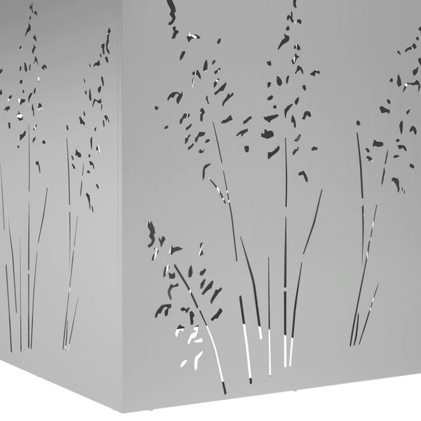 Puutarha ruukku 2 kpl Hopea 50 x 50 x 75 cm Galvanoitu teräs
