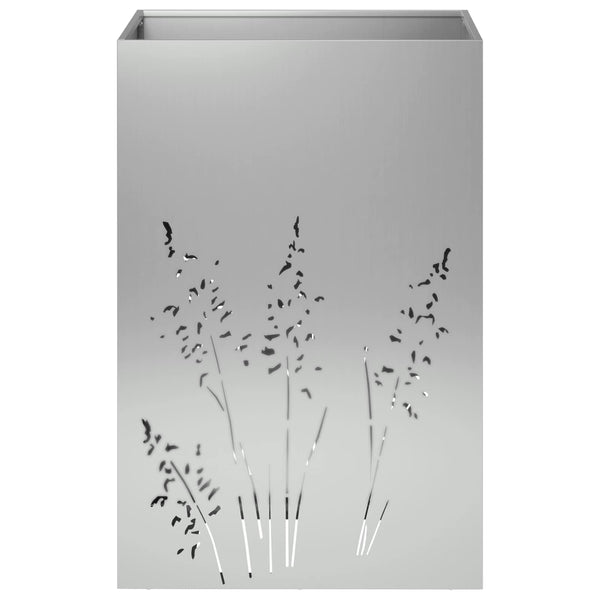Puutarha ruukku 2 kpl Hopea 50 x 50 x 75 cm Galvanoitu teräs