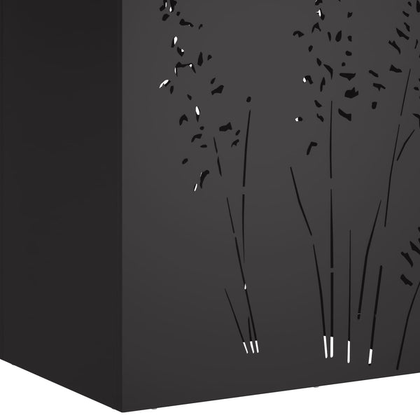 Puutarha ruukku Musta 50 x 30 x 75 cm Kylmävalssattu teräs