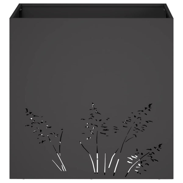 Puutarha ruukku 2 kpl Musta 50 x 50 x 49 cm