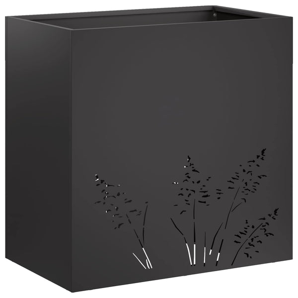 Puutarha ruukku Musta 50 x 30 x 49 cm Kylmävalssattu teräs