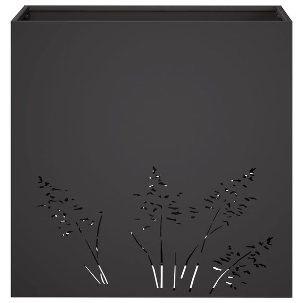 Puutarha ruukku Musta 50 x 30 x 49 cm Kylmävalssattu teräs