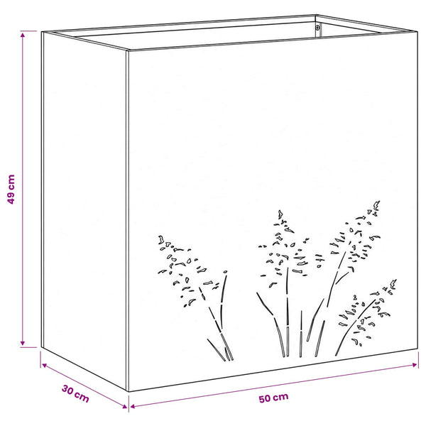 Puutarha ruukku 2 kpl Antrasiitti 50 x 30 x 49 cm