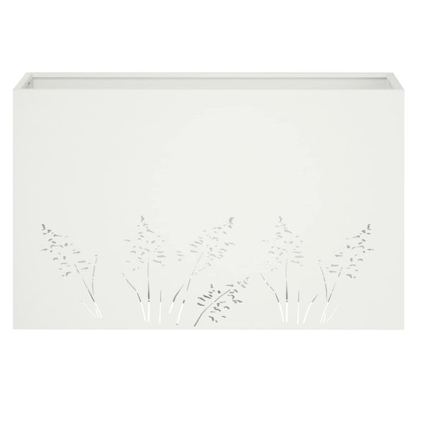 Puutarha ruukku valkoinen 80 x 20 x 49 cm Kylmävalssattu teräs