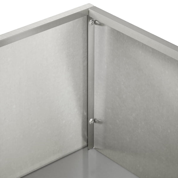 Puutarha ruukku 2 kpl Hopea 80 x 20 x 49 cm Ruostumaton teräs