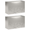 Puutarha ruukku 2 kpl Hopea 80 x 20 x 49 cm Ruostumaton teräs