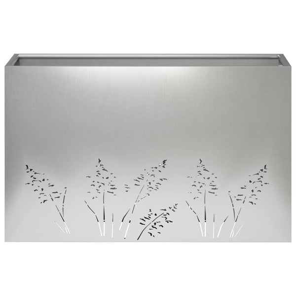 Puutarha ruukku 2 kpl Hopea 80 x 20 x 49 cm Ruostumaton teräs