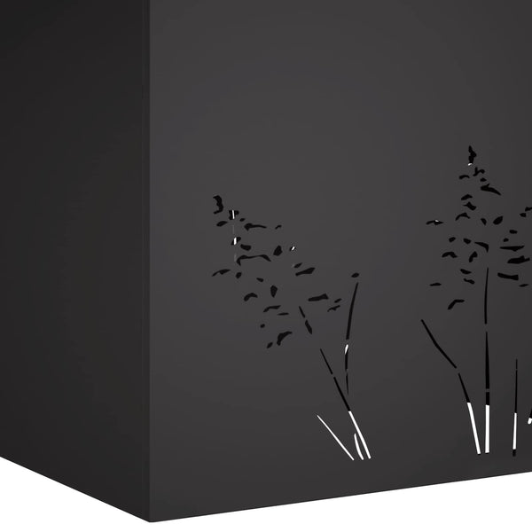 Puutarha ruukku 2 kpl Musta 80 x 30 x 49 cm