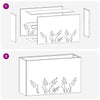 Puutarha ruukku 2 kpl Musta 80 x 30 x 49 cm
