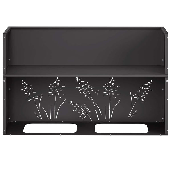 Puutarha ruukku 2 kpl Musta 80 x 30 x 49 cm