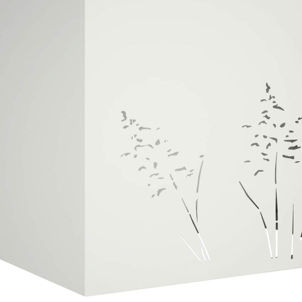 Puutarha ruukku valkoinen 80 x 30 x 49 cm Kylmävalssattu teräs