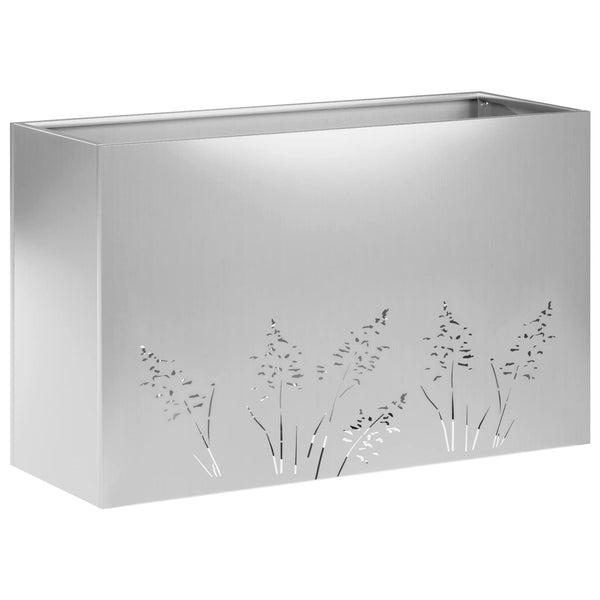 Puutarha ruukku Hopea 80 x 30 x 49 cm Galvanoitu teräs