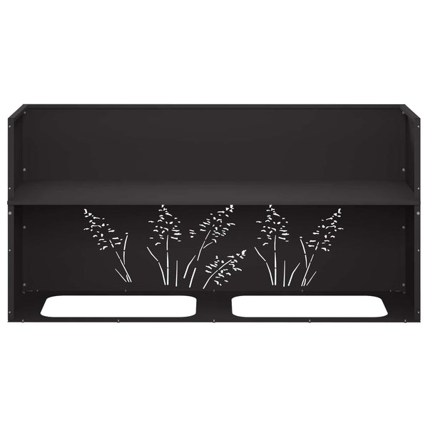Puutarha ruukku Musta 100 x 20 x 49 cm Kylmävalssattu teräs
